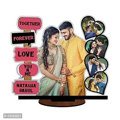 New Thangam Art Customized Tree Frame , Couple Collage Photo Frame Gifts For Anniversary, Birthday, Valentines Day, Husband, Wife, Boyfriend, Girlfriend, Friends, Parents 1 st birthday(12X8INCH)-thumb0