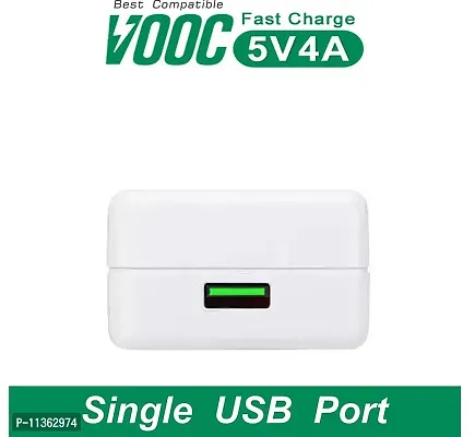 Avaxon 5V/4A Vooc Flash Power Adapter Wall Charger Compatible for Oppo F11 Pro  AII Oppo Smartphone -White (Vooc Adapter Only)-thumb2