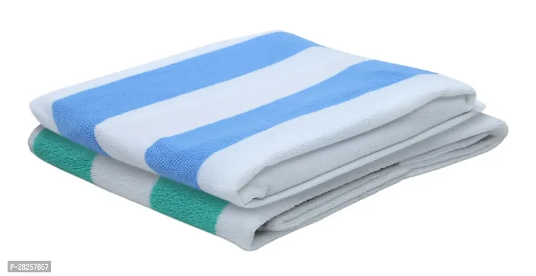 Soft Microfiber Striped Bath Towel Pack of 2