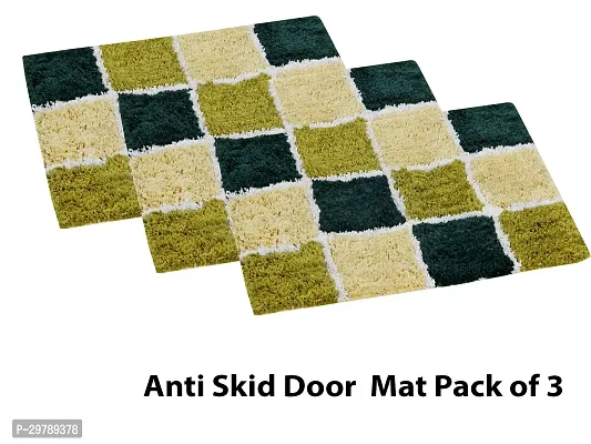 Stylish Cotton Door Mat for Home Pack of 3