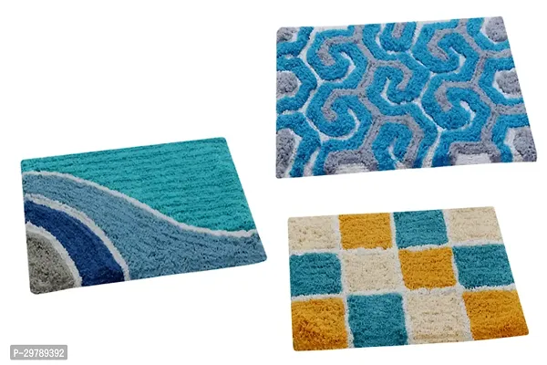 Stylish Cotton Door Mat for Home Pack of 3