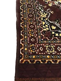 Brown Printed Polyester Bedside Runner-thumb1