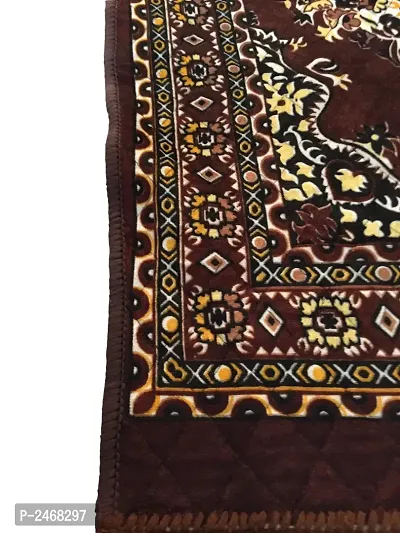 Brown Printed Polyester Bedside Runner-thumb2