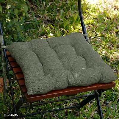 Velvet  Grey Chair Pad-thumb0