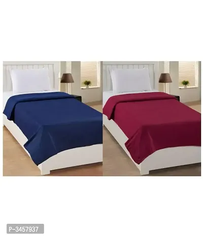 Multicoloured Polyester Single Blanket For Your Home (Pack Of 2)-thumb0