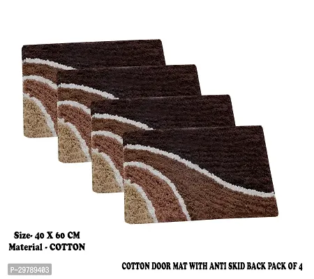 Stylish Cotton Door Mat for Home Pack of 4