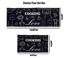 Printed Kitchen Floor Mat  Runner with Anti Skid Backing, Set of 2 (40 x 130  40 x 60 cm)-thumb2