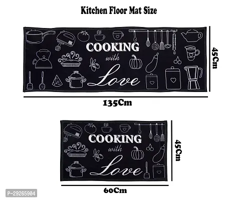 Printed Kitchen Floor Mat  Runner with Anti Skid Backing, Set of 2 (40 x 130  40 x 60 cm)-thumb3