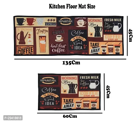 RRCRAFTS Printed Kitchen Floor Mat  Runner with Anti Skid Backing, Set of 2 (40 x 130  40 x 60 cm)-thumb4