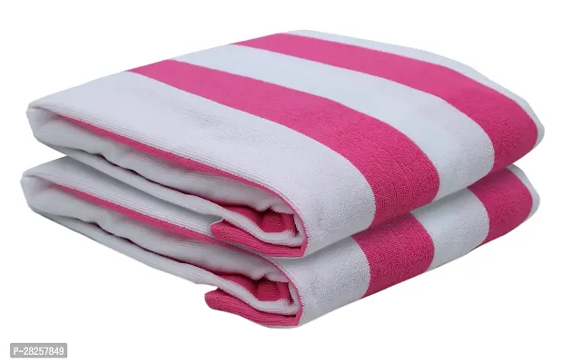 Soft Microfiber Striped Bath Towel Pack of 2