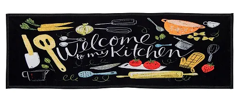 RRCRAFTS Printed Kitchen Floor Mat  Runner with Anti Skid Backing, Set of 2 (40 x 130  40 x 60 cm)-thumb1