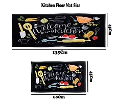 RRCRAFTS Printed Kitchen Floor Mat  Runner with Anti Skid Backing, Set of 2 (40 x 130  40 x 60 cm)-thumb3