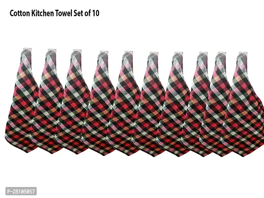 Kitchen Multicolor Cotton Cloth Napkins Towel Set of 10