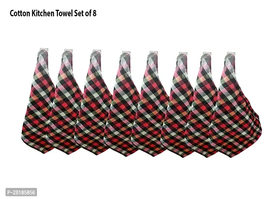 Kitchen Multicolor Cotton Cloth Napkins Towel Set of 8-thumb0