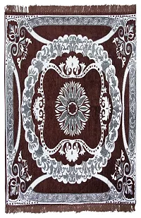 Designer Brown Polyester Printed Carpets Size (3 x 5 Feet)-thumb2