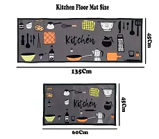 RRCRAFTS Printed Kitchen Floor Mat  Runner with Anti Skid Backing, Set of 2 (40 x 130  40 x 60 cm)-thumb3