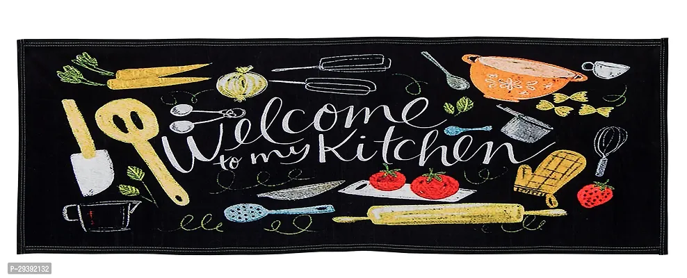 RRCRAFTS Printed Kitchen Floor Mat  Runner with Anti Skid Backing, Set of 2 (40 x 130  40 x 60 cm)-thumb2