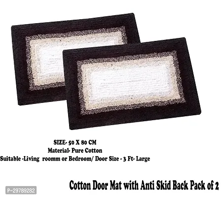 Stylish Cotton Door Mat for Home Pack of 2-thumb0