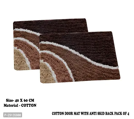 Classic Cotton Water Absorbent Door Mat, Combo-thumb0