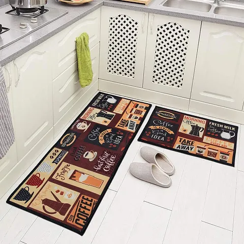 Printed Kitchen Floor Mats Set Of 2