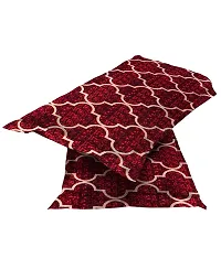 RRCrafts 144 TC Microfibre Maroon Double Bedsheet with 2 Pillow Covers-thumb3