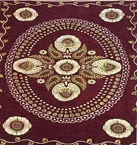 Designer Brown Polyester Printed Carpets Size (5X7 Feet)-thumb1