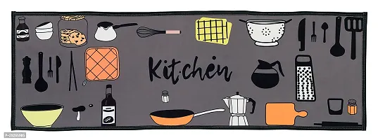 Printed Kitchen Floor Mat  Runner with Anti Skid Backing, Set of 2 (40 x 130  40 x 60 cm)-thumb2