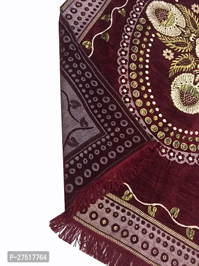 Designer Brown Polyester Printed Carpets Size (5X7 Feet)-thumb3