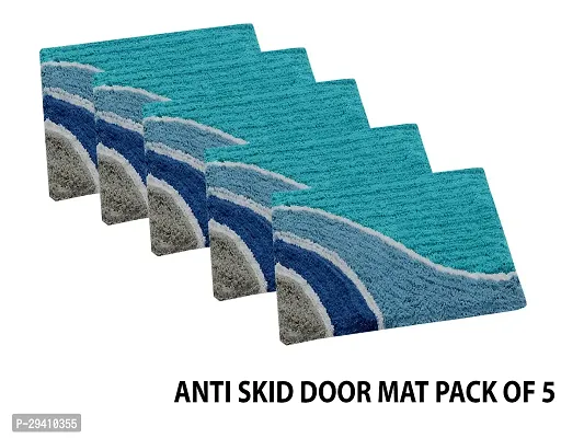 Stylish Cotton Door Mat for Home Pack of 5