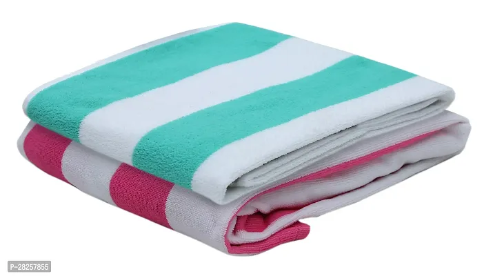 Soft Microfiber Striped Bath Towel Pack of 2