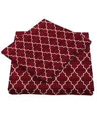 RRCrafts 144 TC Microfibre Maroon Double Bedsheet with 2 Pillow Covers-thumb2