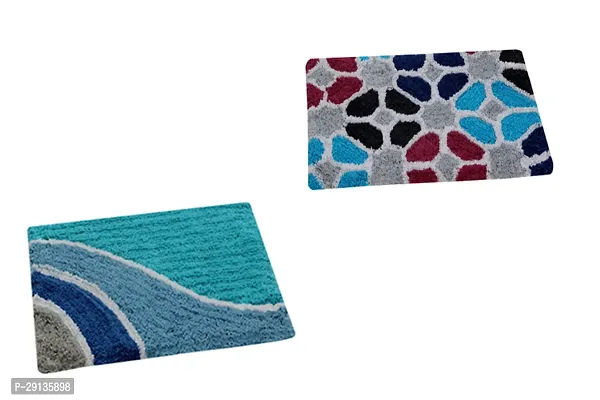 Classic Cotton Water Absorbent Door Mat, Combo-thumb0