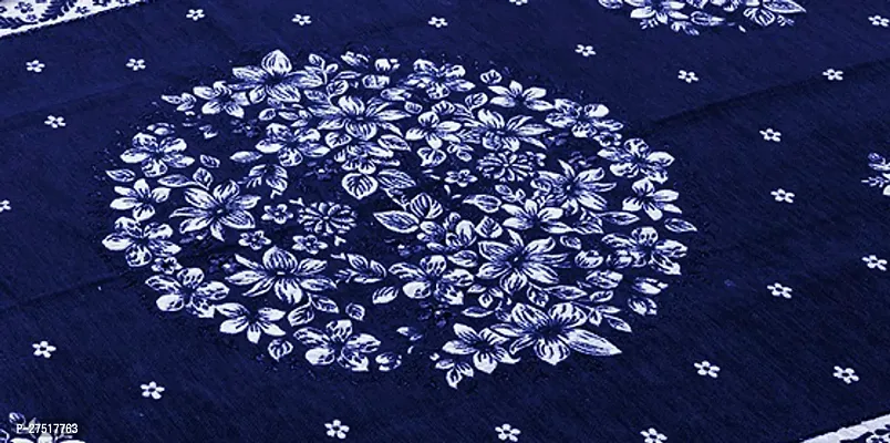 Designer Blue Polyester Printed Carpets Size (5X7 Feet)-thumb3