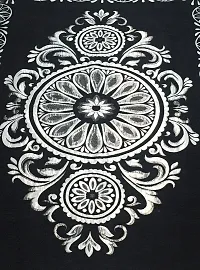 Designer Black Polyester Printed Carpets Size (5X7 Feet)-thumb1