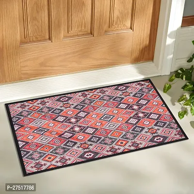 Designer Pink Polyester Printed Door Mats Size (66x91cm)-thumb0