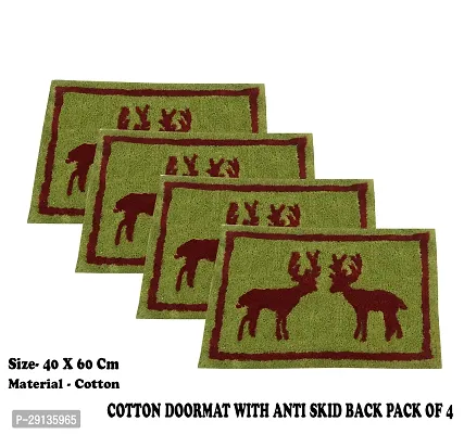 Classic Cotton Water Absorbent Door Mat, Combo-thumb0