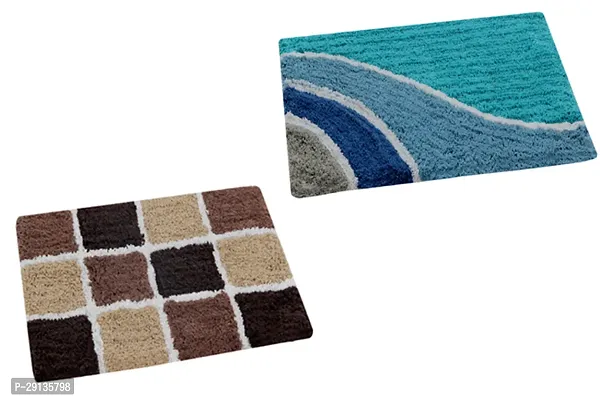 Classic Cotton Water Absorbent Door Mat, Combo-thumb0