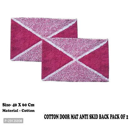 Classic Cotton Water Absorbent Door Mat, Combo