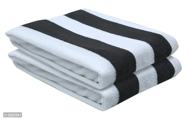 Soft Microfiber Striped Bath Towel Pack of 2