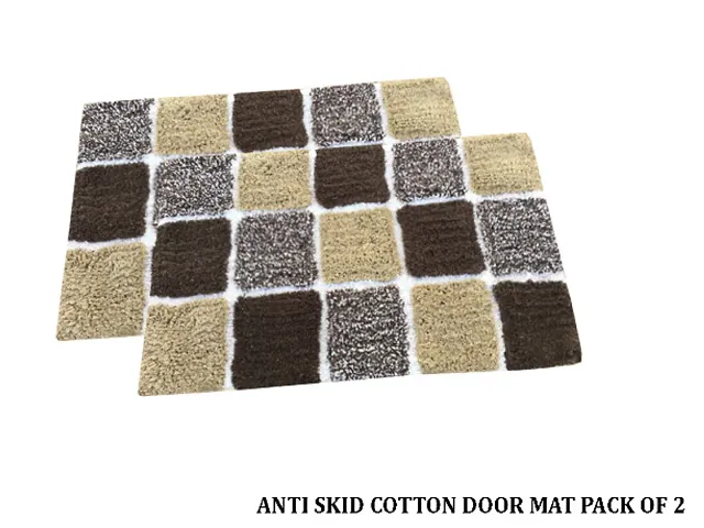 Anti-Skid Soft Cotton Door Mat Set of 2