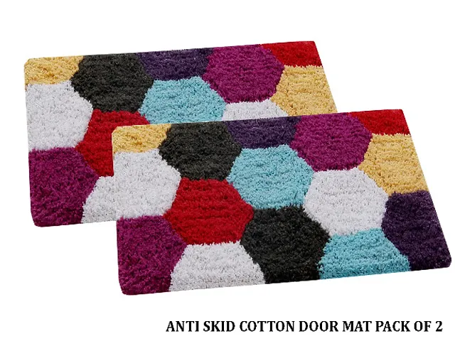 Anti-Skid Soft Cotton Door Mat Set of 2