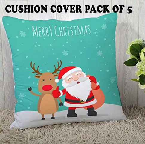 Christmas Printed Cushion Cover Set of 5
