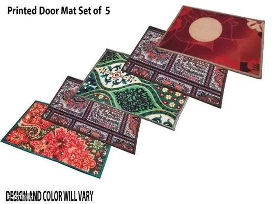 Attractive Latest and stylish door mat combo pack of Five for home and office.-thumb0