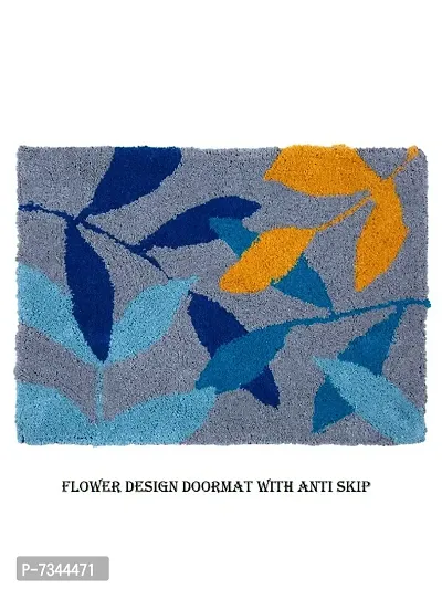 Multi Flower Color Cotton Bath Mats with anti-skid back