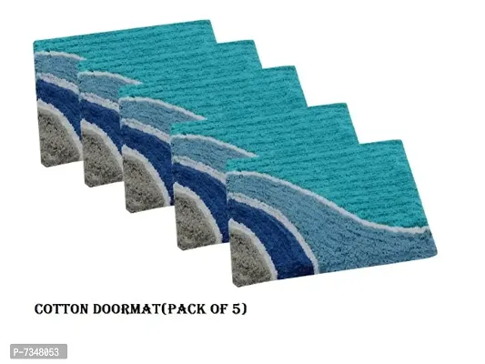 Exclusive Premium Multicolor Cotton door mat with anti skid mat Set of 5