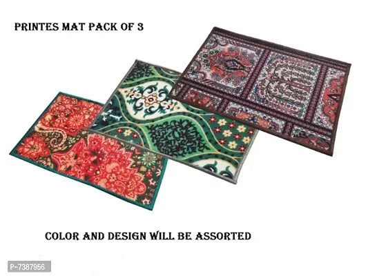 Multicolor door mat  pack of 3