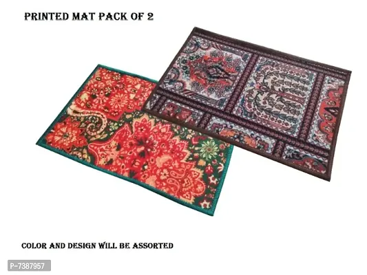Multicolor door mat  pack of 2-thumb0
