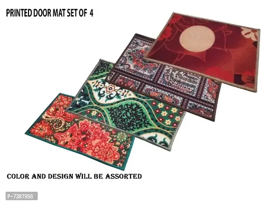 Multicolor door mat  pack of 4