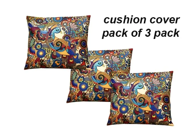 16*16 Inch Jute Cushion Covers Pack Of 3 Vol 1