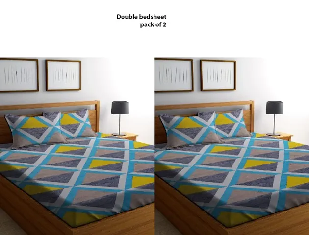 Microfiber Double Bedsheet Combo of 2